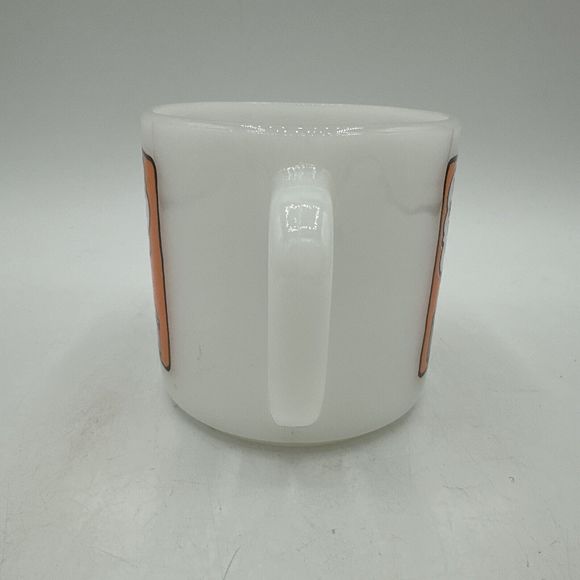 Vintage Ziggy Comic Mug Cup Milk Glass Coffee Break w/ Original Promo Sticker - Picture 3 of 11